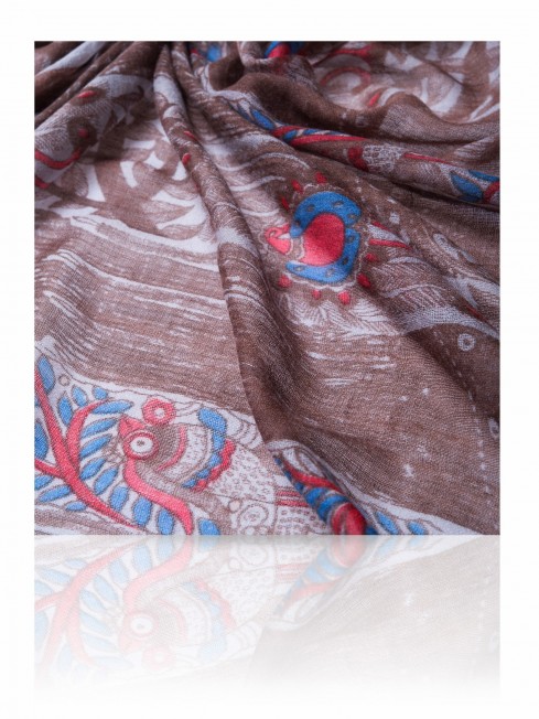 Палантин Женский W-TRIBAL1/BROWN
